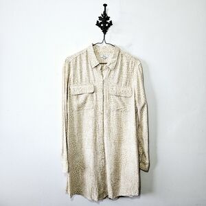 Rails Alix Shirt Dress Size L Button Up Long Sleeve Collared EUC